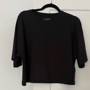 Joe Fresh Black Cropped Boxy Tee